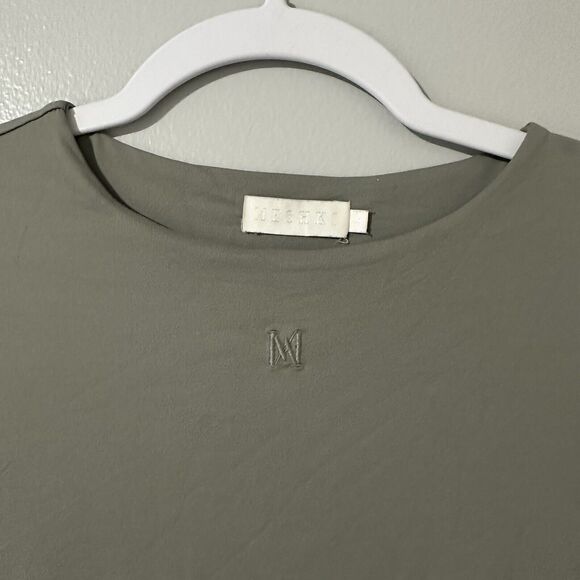 Meshki Haven Short Sleeve Bodysuit Green Size L Embroidered Logo - Picture 3 of 12